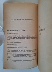 1973 THE MEDITERRANEAN CAPER CLIVE CUSSLER 1ST /1ST EDITION PAPERBACK DIRK PITT