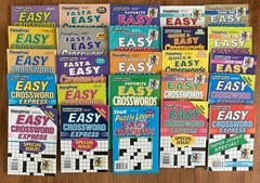 Lot of 10 All Easy Dell Penny Press Crossword Puzzle Books Express Favorite Fast
