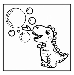 Cute Dinosaurs Coloring Book for Kids Ages 4-8 | Fun Prehistoric Activity Book |