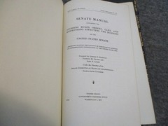 SENATE MANUAL(4) UNITED STATES RULES 1947-57-63-75 -SENATOR JOHN SPARKMAN ESTATE