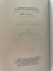 FLYING CORPS HEADQUARTERS 1914-1918 by Maurice Baring 1968 HC/DJ
