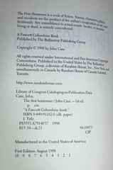 John Case ‘The First Horseman’ Hardcover Book 1st Edition Suspense Novel