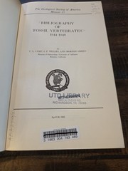 Set: Bibliography of Fossil Vertebrates 1939-1972 Geological Society of America