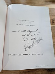 A Century of Automotive Style Michael Lamm & Dave Holls HB DJ SIGNED