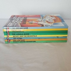 Vintage Lot 8 DISNEY Wonderful World of Reading Hardcover Books Grolier Club