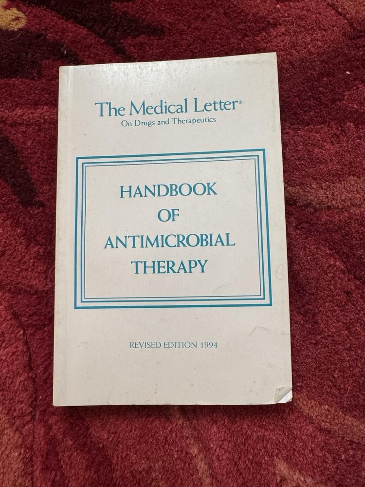 Handbook of Antimicrobial Therapy Revised Edition 1994 Infectious Disease PB
