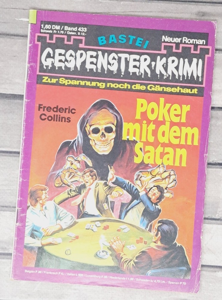 Gespenster Krimi #433 Poker mit dem Satan German Horror Pulp Magazine Novel