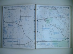 Michigan GREATER COUNTY BOOK MAP – 1998 Oakland & Genesee with 110 pages of Maps