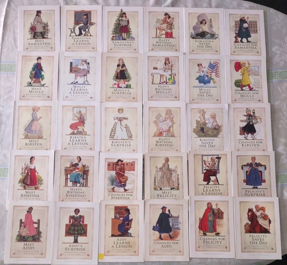 American Girl Books Lot of 30 Paperback Pleasant Company White Cover Addy Molly