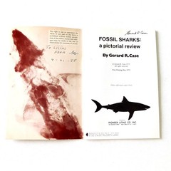 Fossil Sharks: a pictorial review by Gerard R. Case 1973 Signed 1st Printing