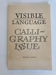 Visible Language journal Calligraphy Special Issue Volume XVII Number 1 1983