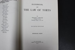 Law of Torts William L. Prosser 1980 4th Ed. Hornbook Series West Publishing
