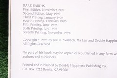 „Rare Earths: Forbidden Cures” Ma Lan & Joel Wallach 1996 7th Printing