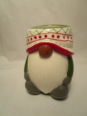 POTTERY BARN Christmas Sweater Ceramic Gnome Shaped Mug 12oz