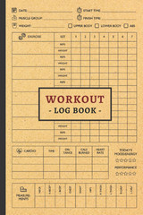 Workout Log Book – Weight Lifting Journal Notebook – 120 Pages, Yellow Cover