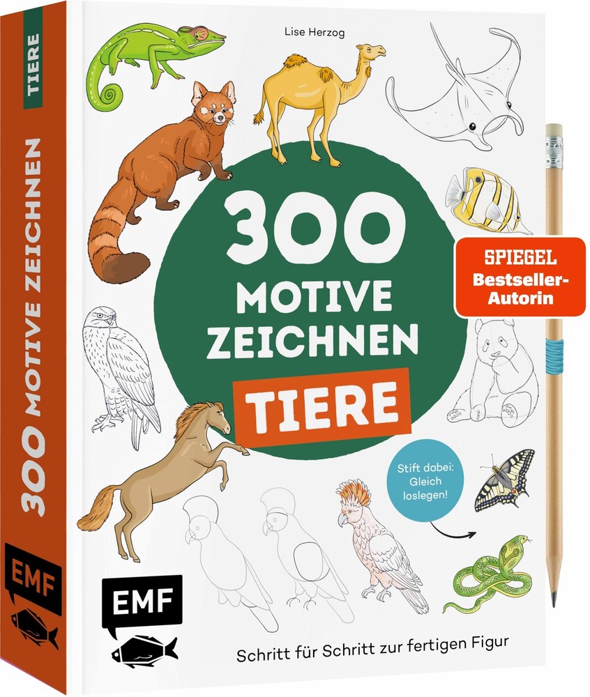 300 Motive zeichnen – Tiere, Lise Herzog