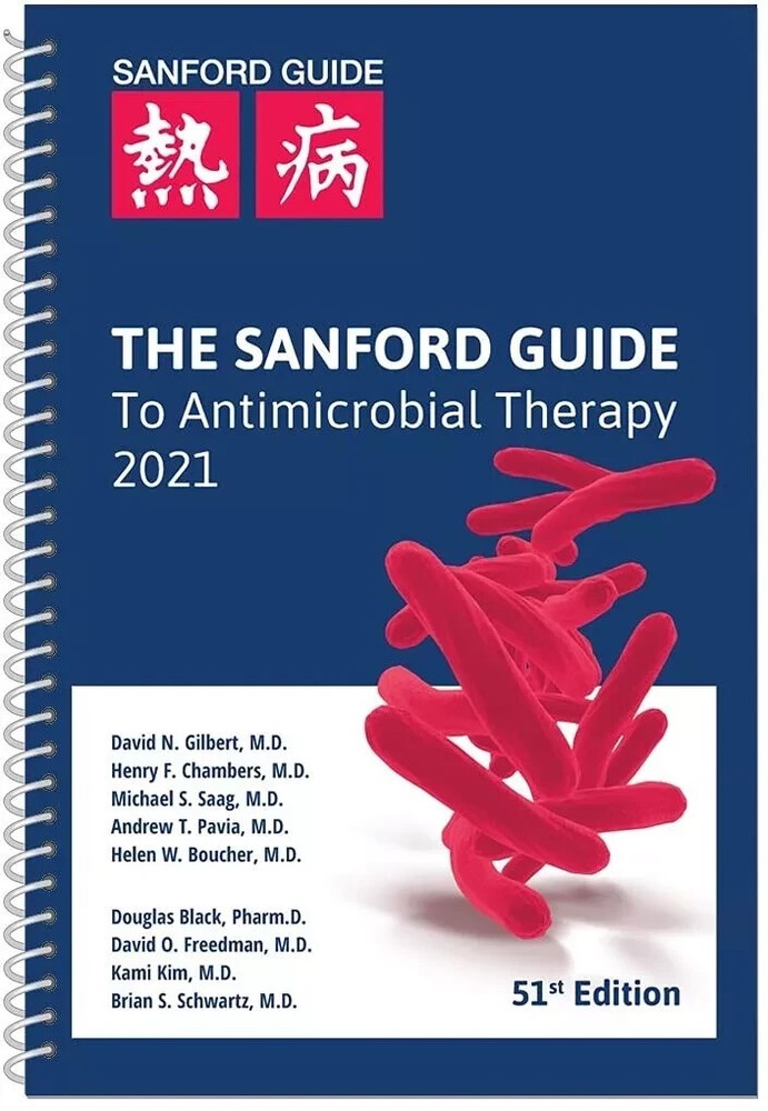 The Sanford Guide to Antimicrobial Therapy 2021 Spiral Fast Shipping..