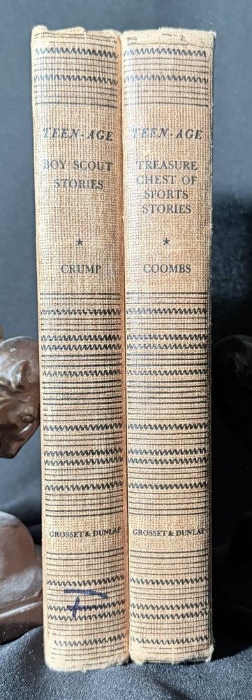 Lot of 2 Vintage Teen-Age Library: Sports & Boy Scout Stories 1948 HC 1st Eds
