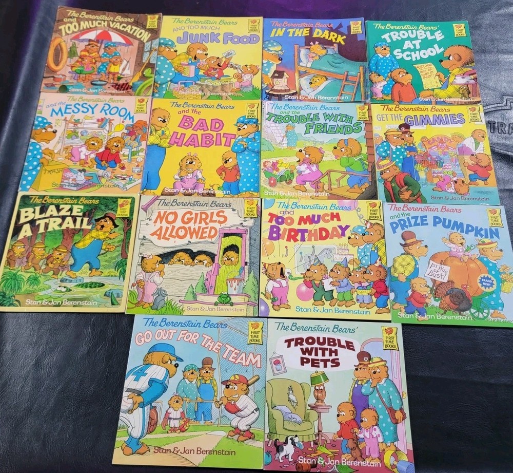 Berenstain Bears Book Lot 14 Kids Children Books First Time Books Vintage Mix