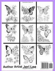Best Butterfly Coloring Book with Floral Wings 108 Pages 8.5 x 11 for All Ages