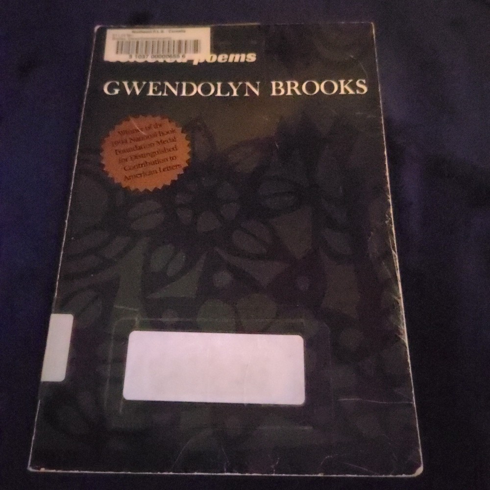 Selected Poems By Gwendolyn Brooks, Paperback Book PB, Poetry Compilation