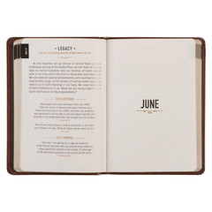 One Minute with God for Men 365 Devotions, Brown Faux Leather Flexcover