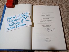 SIGNED 2000 HC Collected Works of James M. Buchanan Vol. 8 Democracy In Deficit