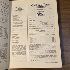 Civil War Times Illustrated Vol 1-5 Complete Set Index 1962-1967 Bound HC Books