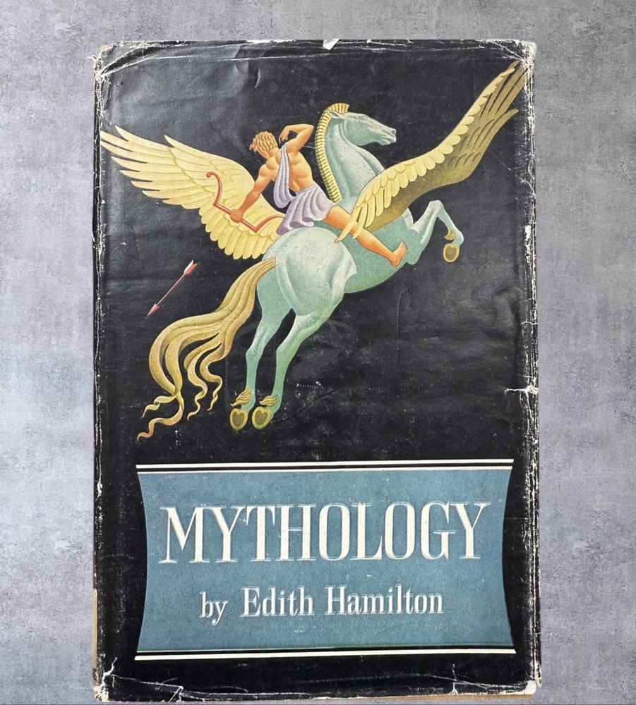 Mythology Edith Hamilton 1942 Hardcover Book VTG DJ