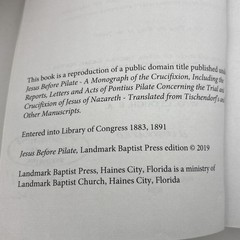 Jesus Before Pilate By Robert Douglass 1891 Landmark Baptist Press Edition 2019
