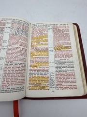 Vintage Holy Bible Red Letter Concordance Cambridge Red Leather Bound 1970s Maps