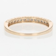 .17ctw Diamond Pavé Milgrain Scroll Wedding Band Ring 14k Rose Gold Size 7.25