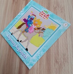 Sesame Street Elmo’s Learning Adventure Book 7 Hardcover Rhyming Rapunzel VTG