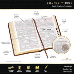 Medium Brown KJV Deluxe Bible with Thumb Index BRAND NEW in Shrink Wrap!!!