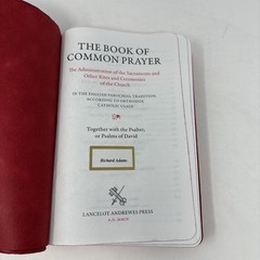 The Book of Common Prayer Red Faux Leather 2009 Orthodox Catholic First Edition