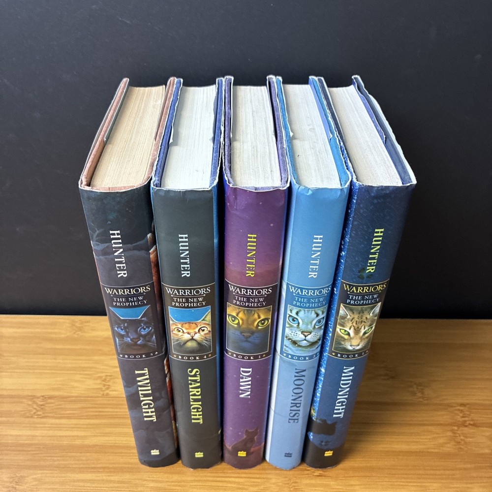 The New Prophecy Warriors Hardcover Books 1-5 by Erin Hunter All First Edition