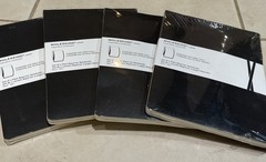 Qty 8 New Moleskine Volant Plain Reporter Notebooks Black 7×9″ Acid Free