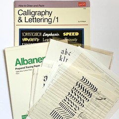 Vintage How To Draw Calligraphy & Lettering/1 1989 by Al Mack 31 Pages Bonus