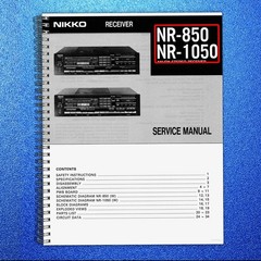 NIKKO NR-850 NR-1050 AM FM Stereo Receiver Service Manual , FOLDOUTS