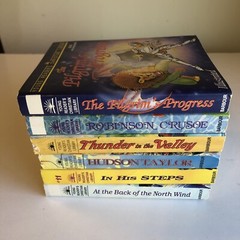 6 Young Readers Christian Library Books Illustrated Classics PB Mini Book Lot