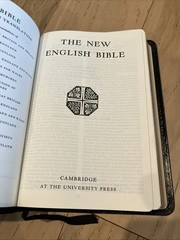 Oxford Cambridge NEB Cameo New English Bible Antique French Morocco Leather 54X