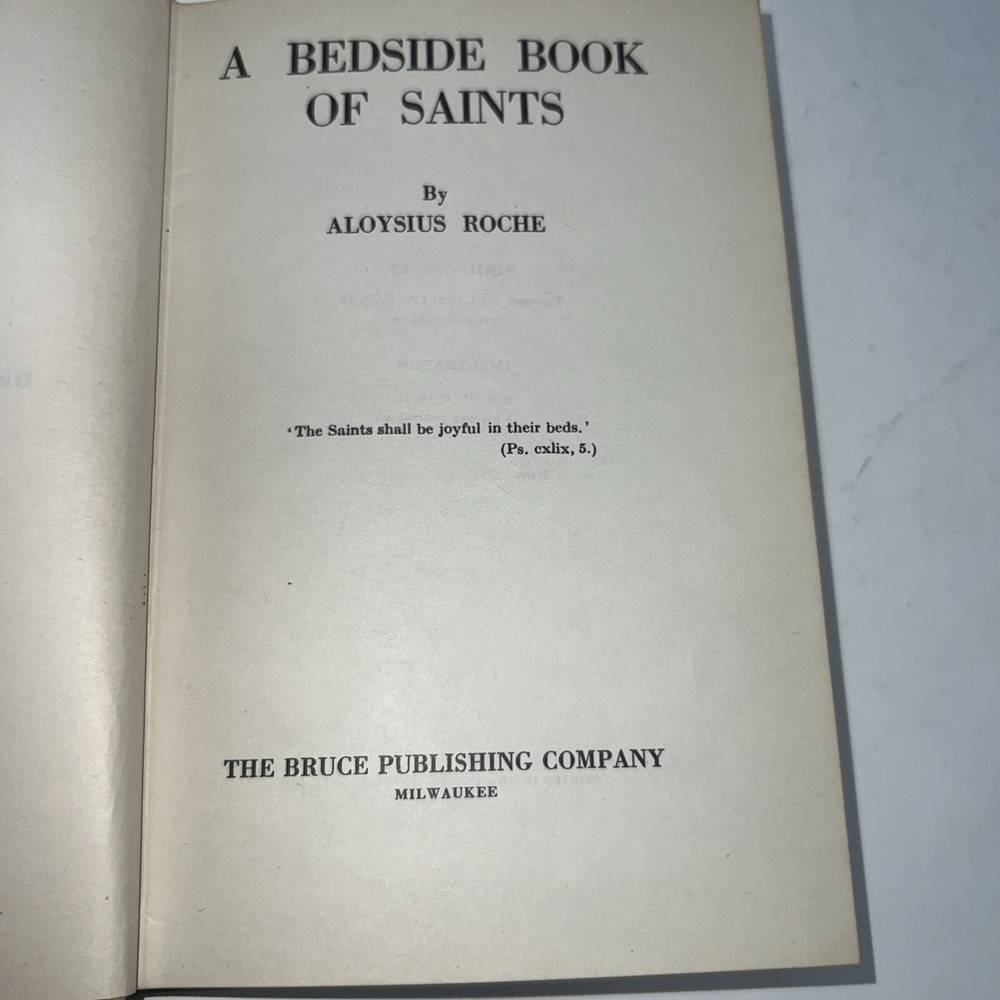 A Bedside Book of Saints 1934 Edition