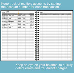 A5 Accounting Ledger Book Undated Expense Tracker 128 Pages