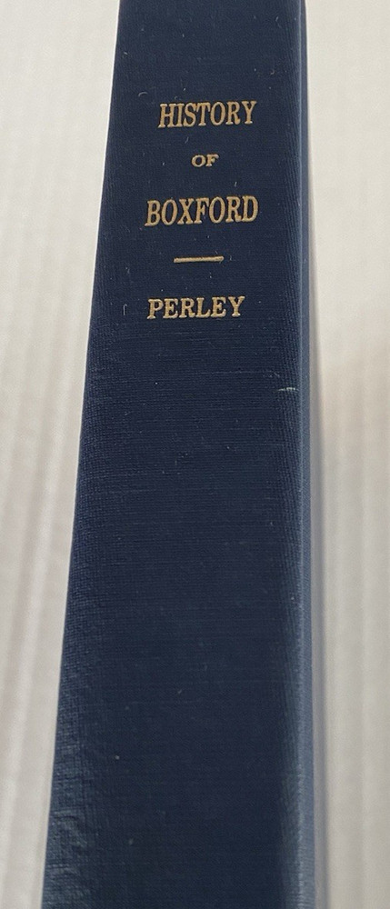 History of Boxford by Sidney Perley, 1984, Hardcover, Blue cover, Like new
