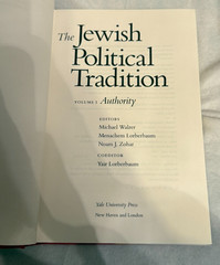 THE JEWISH POLITICAL TRADITION Volume One Authority HC DJ Yale