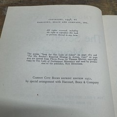 The Seven Storey Mountain by Thomas Merton, ©1948 Hard Cover Book 1st Edition