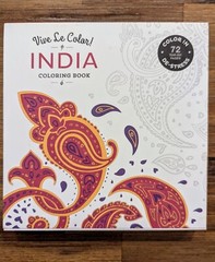 Vive Le Color! India (Adult Coloring Book) Color In, De-Stress (72 Tear-out) NEW