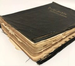 Vintage Holy Bible Red Letter Edition National Bible Press Black Soft Leather