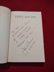 John Bacon SIGNED Three and Out Rich Rodriguez Michigan Wolverines First Edition
