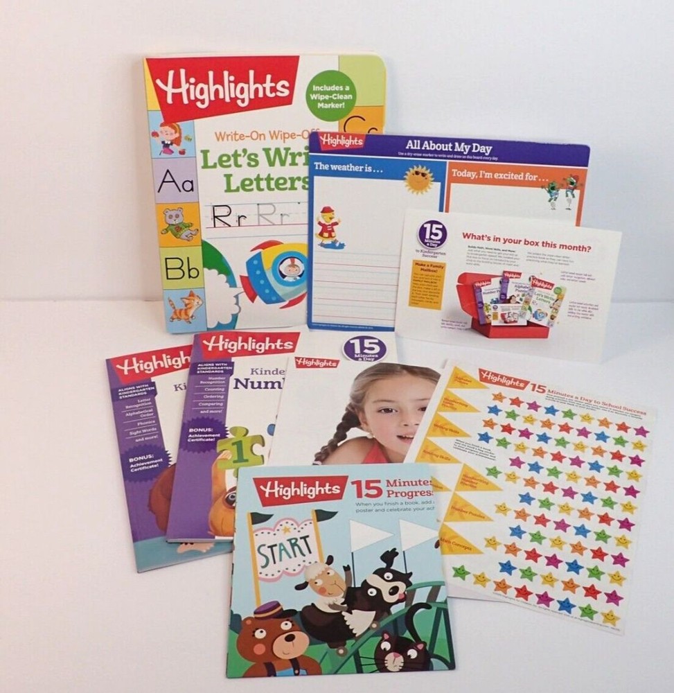 Highlights 15 Minutes A Day Kindergarten Success My Learning Box + Bonus Items!